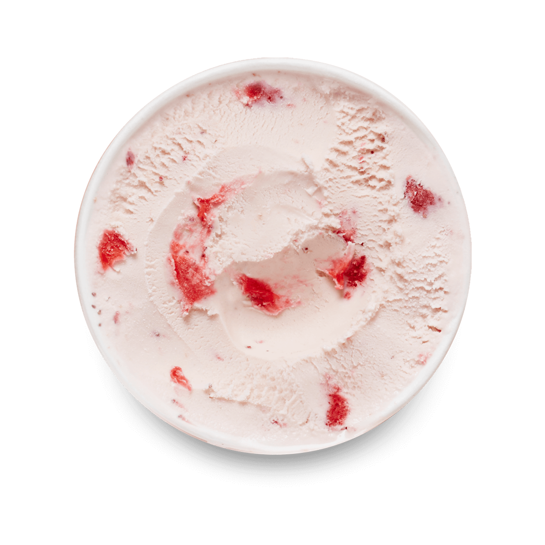 Strawberry Minicup Lid Off
